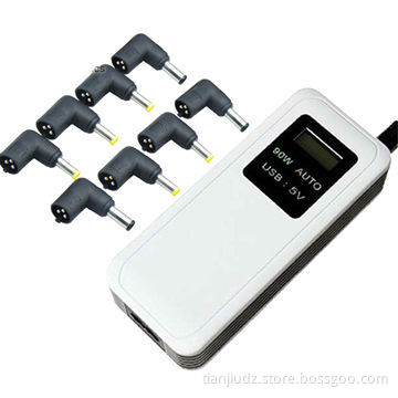 90W Automatic Voltage Universal Laptop Portable Charger, >80% Efficiency